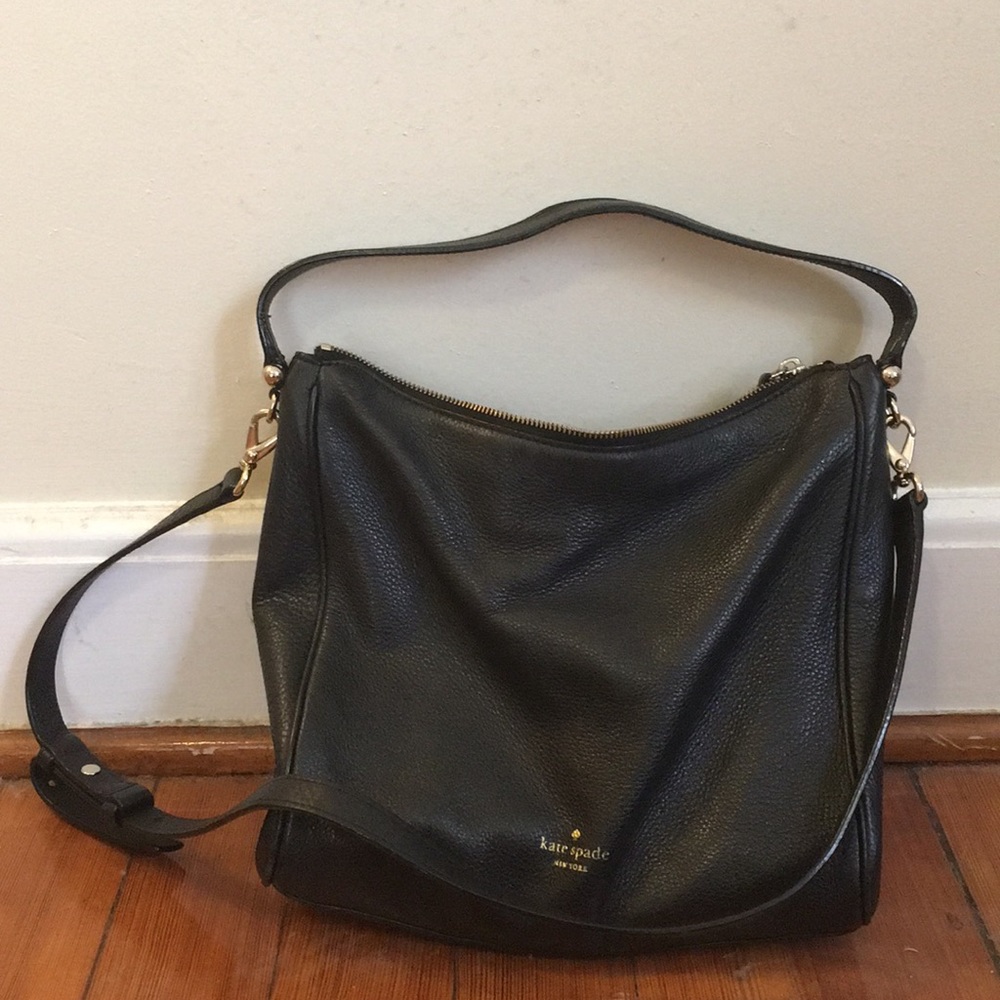 Kate Spade Leather Black Slouch Purse